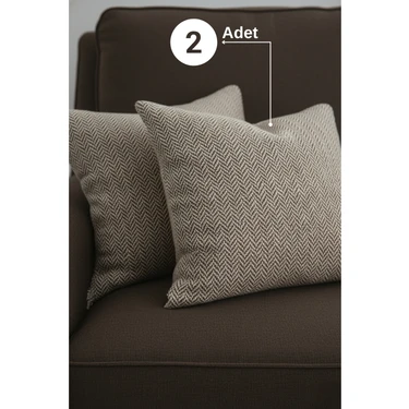 Senpai Chevron Bohem Dekoratif Punch Yastık Kırlent Kılıfı | 45X45