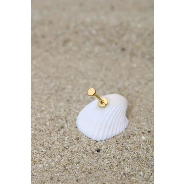 Piercing Cerrahi Çelik Piercing Kıkırdak Tragus Conch Helix Gold Renk 3 mm Disk