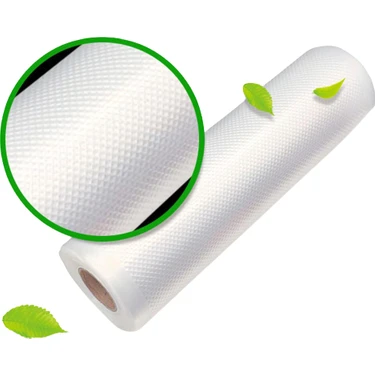 DG Vakum - 15 cm x 5 mt - Tek Yüzeyi Tırtıklı Rulo Vakum