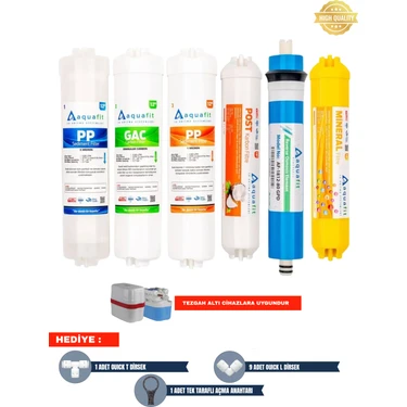 Aquafit Su Arıtma Filtresi – Kapalı Kasa İki Tarafı Ouick 6’lı Filtre