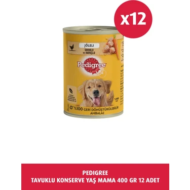 Pedigree Tavuklu Konserve Yaş Mama 400 G