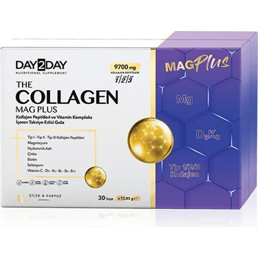 Day2day The Collagen Mag Plus 30 Saşe Kolajen Peptit ve Vitamin Kompleksi Türkiye