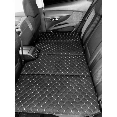 Shop - Set Shop - Oto Arka Koltuk Yatak 70*130 cm Siyah Tay Tüyü Kumaş Konforlu ve Katlanabilir