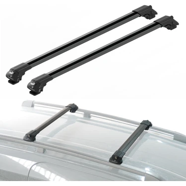 Fıat Doblo 2010–2022 Uyumlu  Trs-1 Kilitli Sistem Ara Atkı Cross Bar Tavan Barı Siyah (2