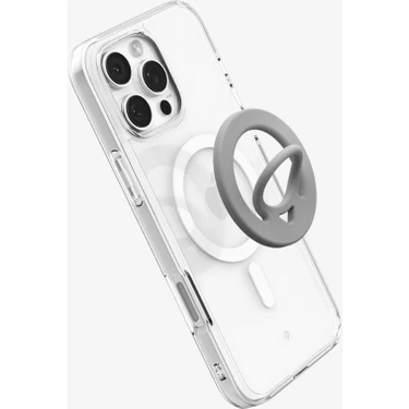 Spigen MagFit Dual Pop Apple iPhone için Manyetik Telefon Tutucu MagSafe özellikli Ring Gray OM105