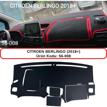 A-3DKORUMA Citroen Berlingo (2018+) Ekranlı Kapaklı Torpido  Koruması / Halısı /