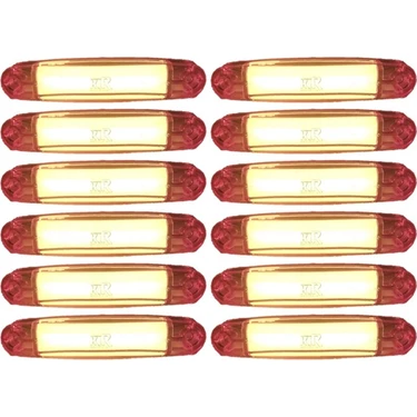 Reycar 12 Adet Neon Parmak LED Lamba Turuncu 12-24