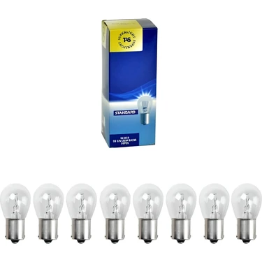 Tas 10 Adet 12V P21W 93 Düz Tek Duy Stop Sinyal Ampul Standart