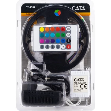 CT-4557 Cata Rgb Şerit LED 5 Metre + Trafo+ Rgb