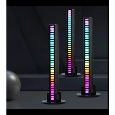 Hevolt Rgb LED Çubuk Sese ve Müziğe Duyarlı Ambiyanslı Ekolayzer C Type Şarjlı Taşınabilir Stick