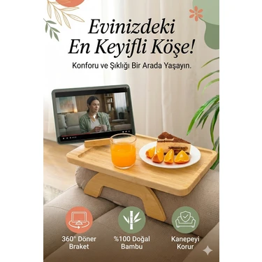 Ala Store Koltuk Tepsisi Kol Tepsi Yan Sehpa Telefon Tutucu Kanepe Kol Dayanağı Sehpası