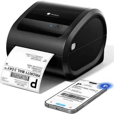 Phomemo D520-BT Bluetooth+Usb Termal Yazıcı, Siyah - Barkod/adres/posta Etiketi, Pazaryerleri Ile