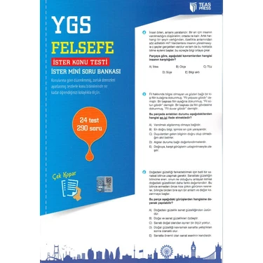 Teas Press-Sınav Yayınları Ygs Felsefe Yaprak Test Çek