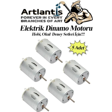 Artlantis Dinamo Motoru 6 V 5 Adet Elektrik Üreten Motor Eğitici Hobi Okul Deney Elektrik Motoru