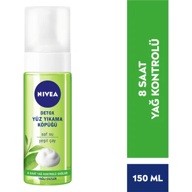 NIVEA Yüz Temizleyici Yıkama Köpüğü Detox Yağlı Ciltler;150ml; ; Yeşil