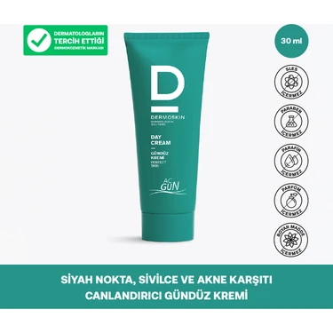 Dermoskin Akneli Ciltler İçin Gündüz Kremi | Siyah Nokta & Akne Karşıtı | Salisilik Asit | 30