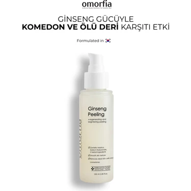 Omorfia Kırmızı Kore Ginseng Özlü Anında Ölü Derilerden Arındıran, Yenileyici Aydınlatıcı Peeling