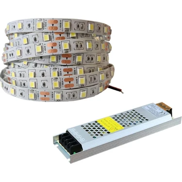 LED 4040 Yeni Nesil 5 Metre Şerit + 12V 5 60 Watt Trafo Oturma Odası Yatak Odası ve Mutfak Için