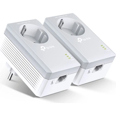 TP-Link TL-PA4010P KIT | Powerline Adaptör Seti | AV600 Mbps | Priz Soketli Tasarım | Ethernet Port
