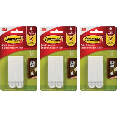 3m Command 17206 Büyük Boy Cırt Cırt Bant 12 Çift