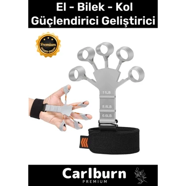 Carlburn Spor Kas Parmak El Bilek Kol Güçlendirici Geliştirici Silikon Gri Örümcek