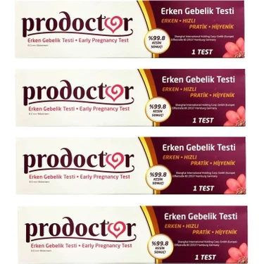 Prodoctor Erken Gebelik Testi 4 Adet Pratik ve Hijyenik Kullanım İçin Uygun Test