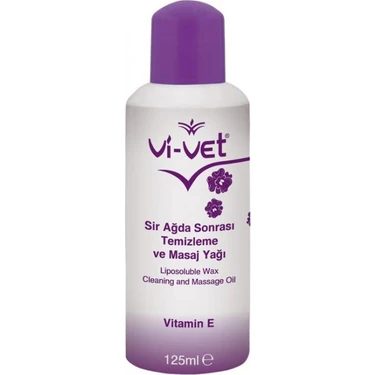 Vi-Vet Ağda Sonrası Temizleme ve Masaj Yağı 125 ml - E Vitamini ile Cildi Besleyen ve Yumuşatan