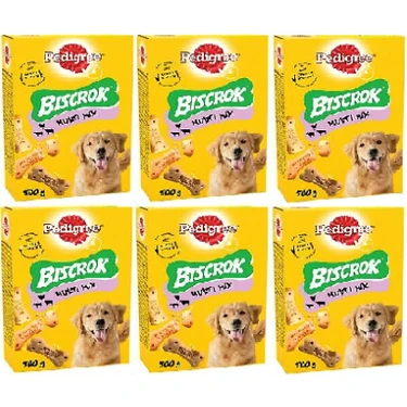 Pedigree Biscrok Multi Mix Köpek Ödül Bisküvisi 500 gr x 6