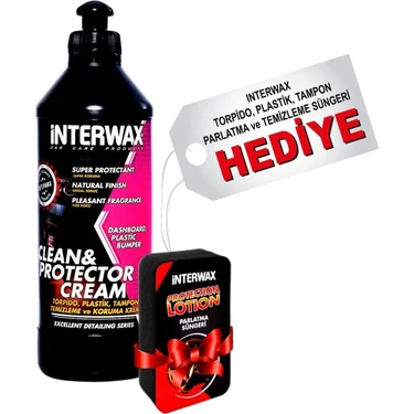 Interwax Torpido Parlatıcı ve Bakım Kremi 500 ml Anti-Statik Güneş Koruyucu Tüm Araçlar
