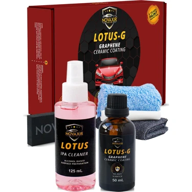 NOVAXIR LOTUS-G 9H NANO GRAFEN-SERAMİK KAPLAMA SETİ (50 Ml), IPA CLEANER, 5-YIL BOYA KORUMA+ULTRA