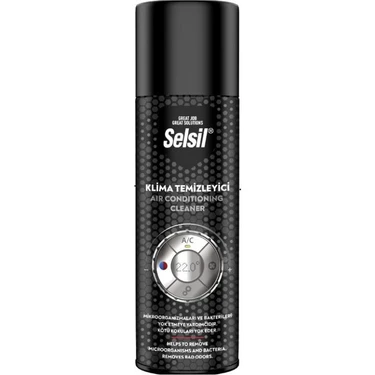 Selsil Klima Temizleyici 150 ml Siyah Renkli Araç İçi Mikroorganizma Temizleme