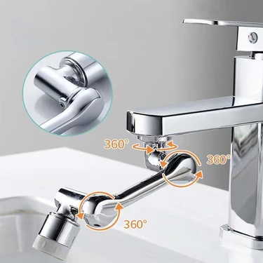 Hymark 1080 Derece Dönebilen Evrensel 2 Modlu Robotik Kol Mutfak Banyo Musluk