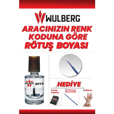Wulberg Rötuş Boyası | Oto Boya | Araca Özel Boya Koduna Göre Oto Rötuş Boyası | 10