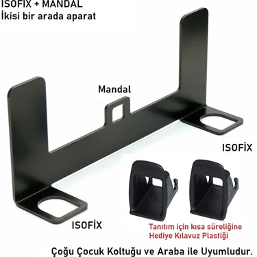 BRK Robotics Isofix Bebek Oto Koltuğu Aparatı Metal Braketi Her Araca