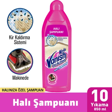 Vanish 850 ml Halı Şampuanı Makinede Kullanım için Özel Kir Kaldırma
