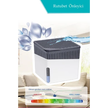 Saban Beyaz, Naturel Kare - Nem Alıcı Rutubet Giderici Aparat + Tablet (500