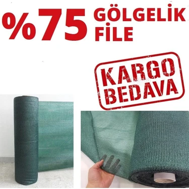 Abdioğulları %75 Gölgelik File 1.5m x 25M Bahçe Çit Örtüsü Meyve Ağacı