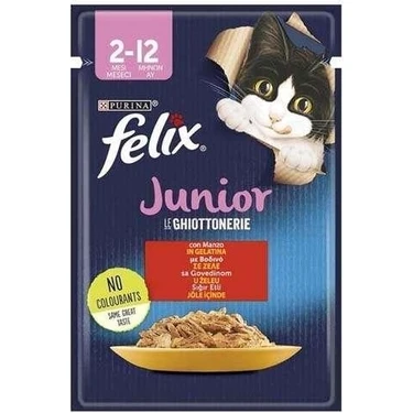 Felix Yavru Sığır Etli Kedi Yaş Mama 85 gr x 26