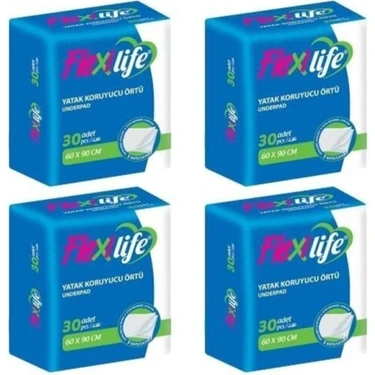 Flexi Life Kedi Köpek Çiş Pedi Yatak Koruyucu 60X90CM 30LU 4 Paket 120