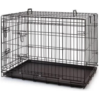 Atakan Petshop  Metal Kedi Köpek Kafesi Siyah