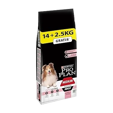 Pro Plan Medium Somonlu Kuru Köpek Maması, Yetişkin, 14 kg + 2.5 kg