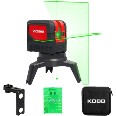 Kobb KBL92G 30 Metre Profesyonel Yatay ve Dikey Otomatik Hizalamalı Yeşil Çapraz Çizgi Lazer, 2