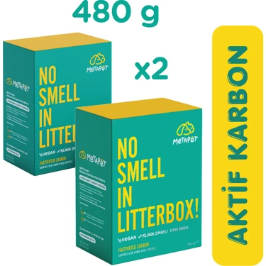 Metapet Aktif Karbon Kedi Kumu Koku Giderici, 480 Gram, Kokusuz Tuvaleti, Doğal Kum Kokusu Önleyici