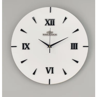 Asse Tasarım Rroman Numeral Aynalı Duvar Saati 37X 37CM Sessiz Akar