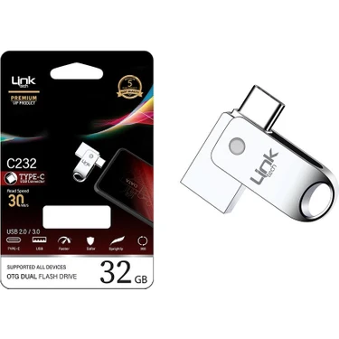 LinkTech C232 Premium 32GB Type-C Otg Dual 30MB/S USB