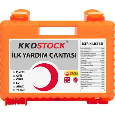 KKDSTOCK İlk Yardım Çantası İlk Yardım Seti Ecza Dolabı İş Yeri Tipi Duvara Monte Acil Müdahale