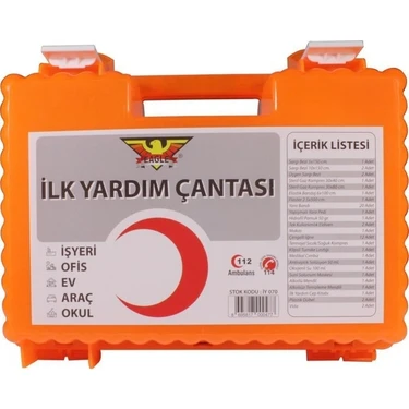 Eagle Iy 070 İlk Yardım Çantası Seti Plastik Malzemeden Üretilmiş Araç ve Ev İçin