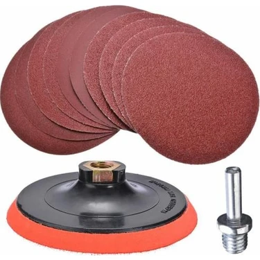 UGR Nikon Cırt Zımpara Seti 115 mm 20 Parça Matkap Aparatlı Ahşap Metal Uyumlu Köpük
