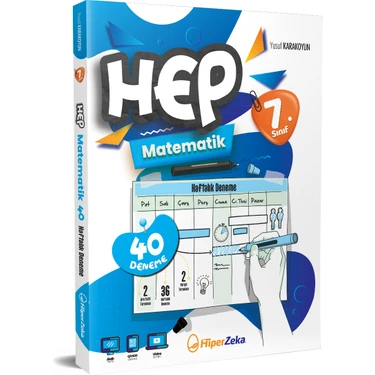 Hiper Zeka 2026 7. Sınıf Haftalık HEP Matematik 40 Deneme | Yusuf