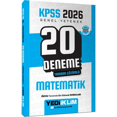 Yediiklim Yayınları KPSS 2026 Genel Yetenek Matematik Tamamı Çözümlü 20